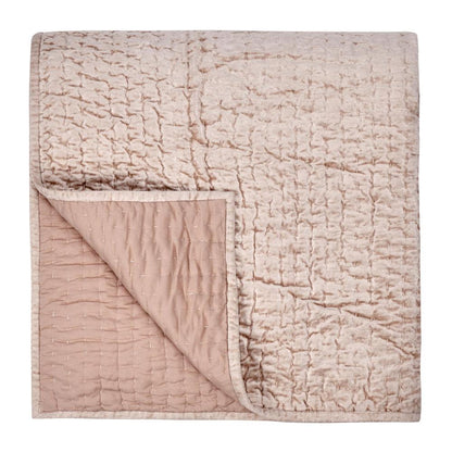 Villa by Classic Home - Dimitry 100% Rayon Velvet Bliss Pink King Quilt  - 108W - Bliss Pink - V240108 veiw 1
