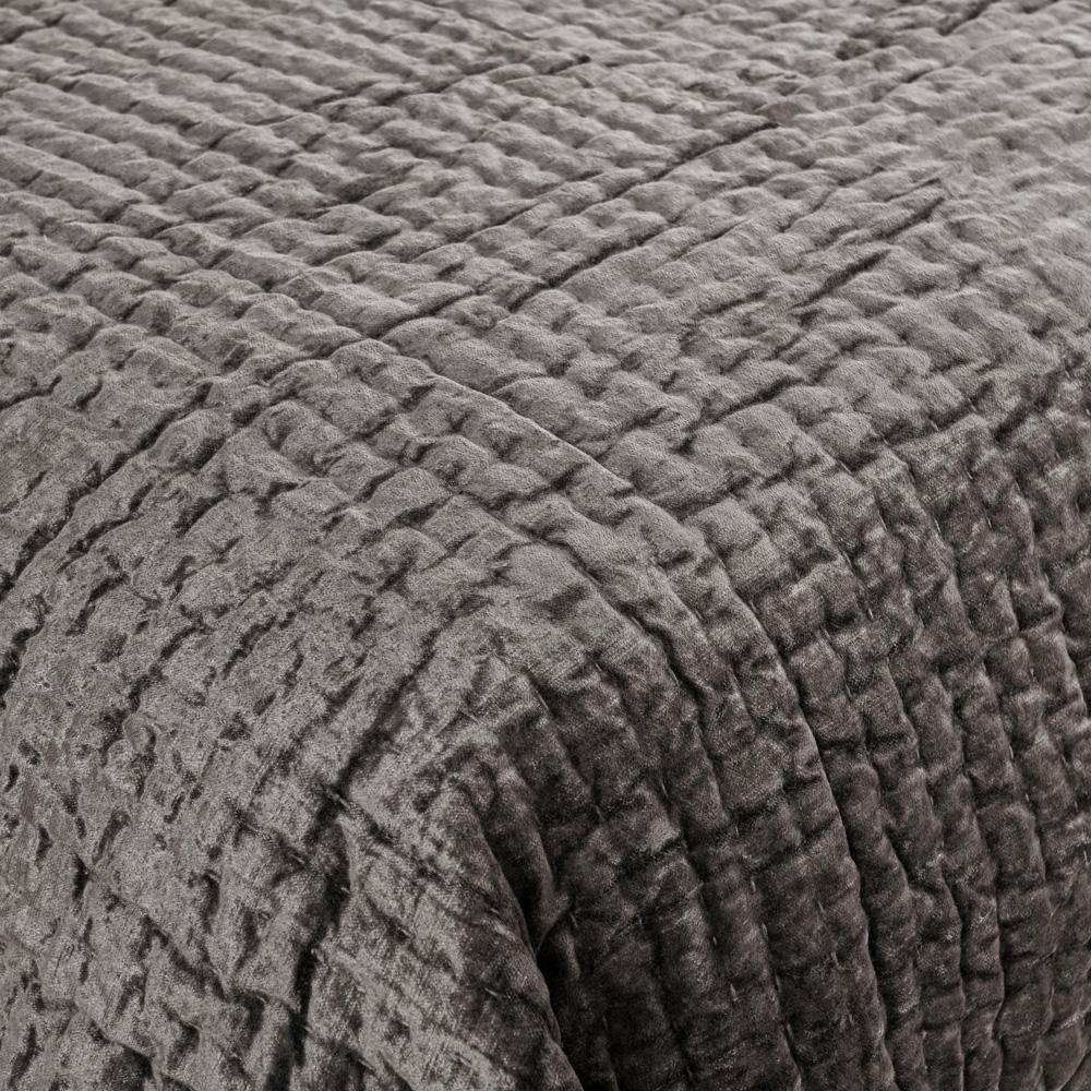 Villa by Classic Home - Dimitry 100% Rayon Velvet Desert Brown King Quilt  - 108W - Desert Brown - V160030 veiw 5