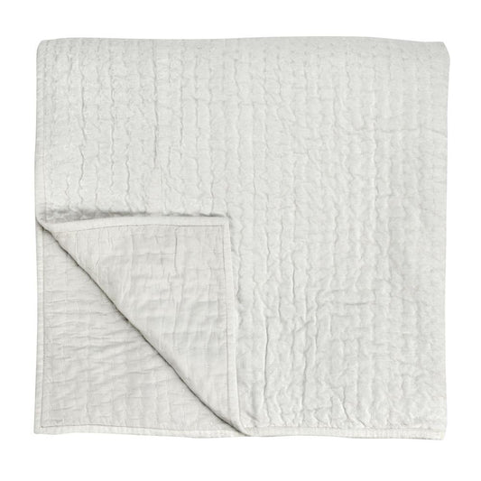 Villa by Classic Home - Dimitry 100% Rayon Velvet Ivory King Quilt  - 108W - Ivory - V160010 veiw 1