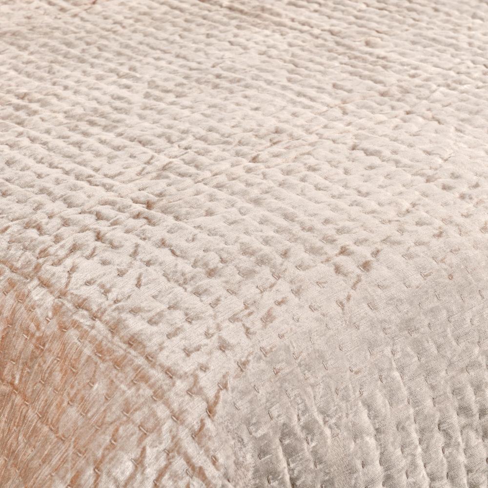 Villa by Classic Home - Dimitry 100% Rayon Velvet Nude King Quilt  - 108W - Nude - V270058 veiw 5
