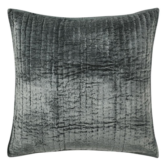 Villa by Classic Home - Dimitry 100% Rayon Velvet Bay Green Euro Sham  - 26W - Bay Green - V200123 veiw 1