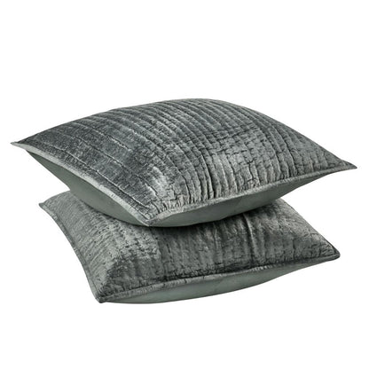 Villa by Classic Home - Dimitry 100% Rayon Velvet Bay Green Euro Sham  - 26W - Bay Green - V200123 veiw 3