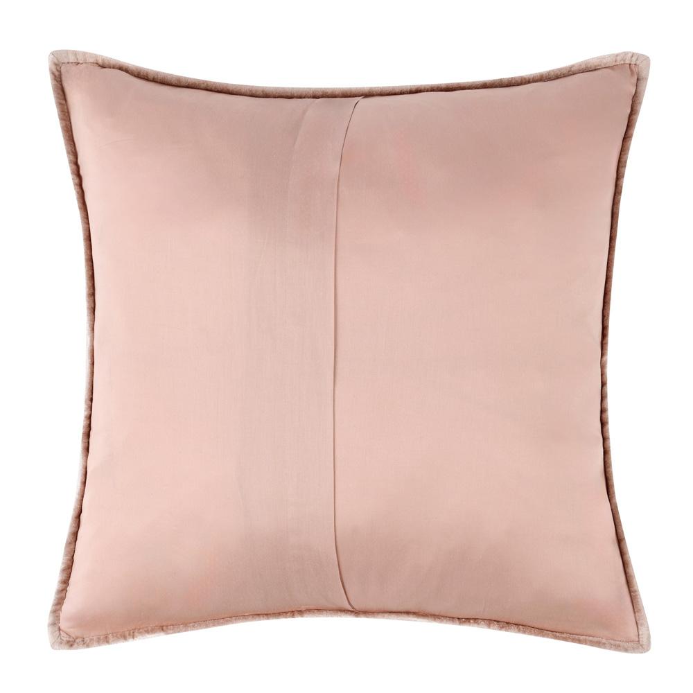 Villa by Classic Home - Dimitry 100% Rayon Velvet Bliss Pink Euro Sham  - 26W - Bliss Pink - V240110 veiw 2