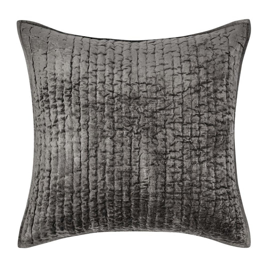 Villa by Classic Home - Dimitry 100% Rayon Velvet Desert Brown Euro Sham  - 26W - Desert Brown - V160032 veiw 1