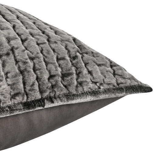 Villa by Classic Home - Dimitry 100% Rayon Velvet Desert Brown Euro Sham  - 26W - Desert Brown - V160032 veiw 3