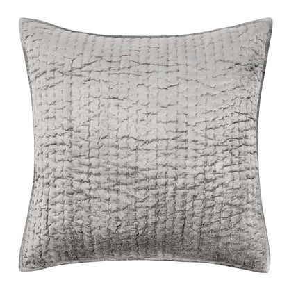 Villa by Classic Home - Dimitry 100% Rayon Velvet Gray Euro Sham  - 26W - Gray - V180031 veiw 1