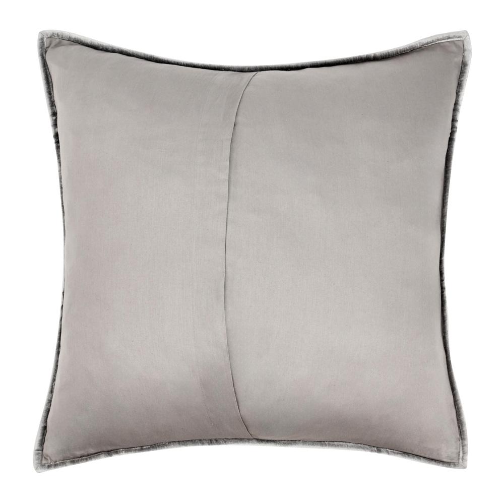 Villa by Classic Home - Dimitry 100% Rayon Velvet Gray Euro Sham  - 26W - Gray - V180031 veiw 2