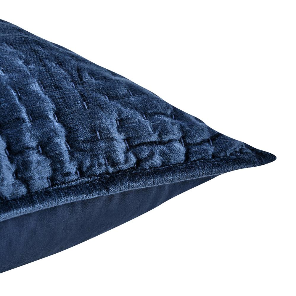 Villa by Classic Home - Dimitry 100% Rayon Velvet Ocean Blue Euro Sham  - 26W - Ocean Blue - V211007 veiw 3