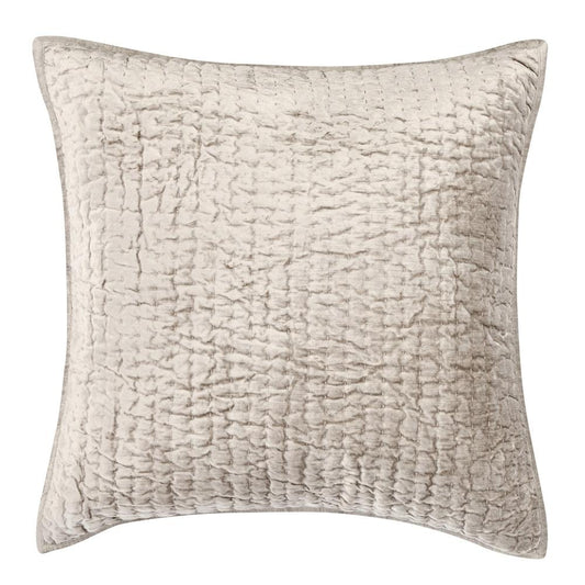 Villa by Classic Home - Dimitry 100% Rayon Velvet Pebble Beige Euro Sham  - 26W - Pebble Beige - V160022 veiw 1