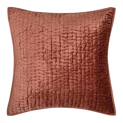 Villa by Classic Home - Dimitry 100% Rayon Velvet Terra Cotta Sham  - 26W - Terra Cotta - V260009 veiw 1