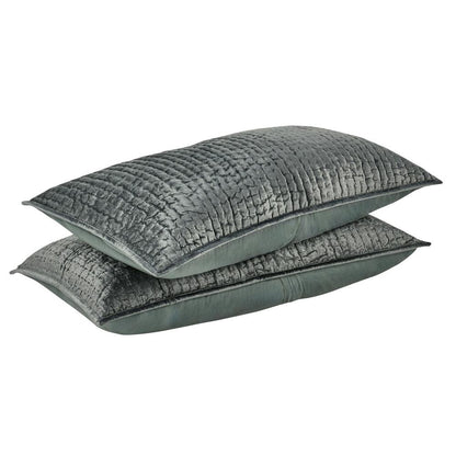 Villa by Classic Home - Dimitry 100% Rayon Velvet Bay Green King Sham  - 36W - Bay Green - V200124 veiw 3