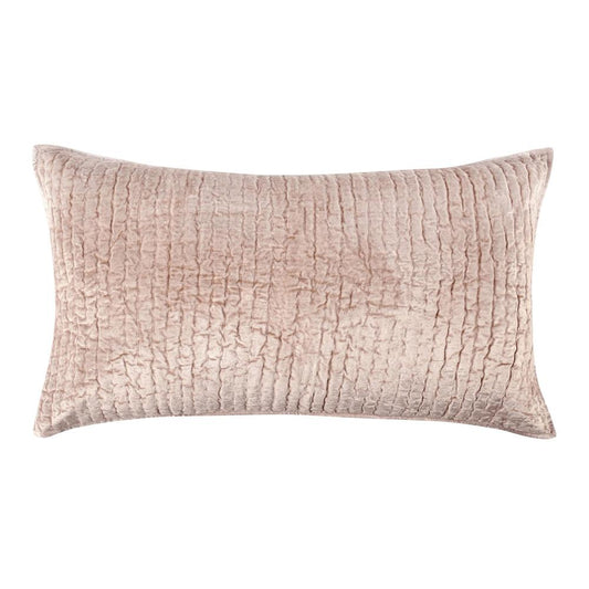 Villa by Classic Home - Dimitry 100% Rayon Velvet Bliss Pink King Sham  - 36W - Bliss Pink - V240111 veiw 1