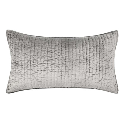 Villa by Classic Home - Dimitry 100% Rayon Velvet Gray King Sham  - 36W - Gray - V180032 veiw 1