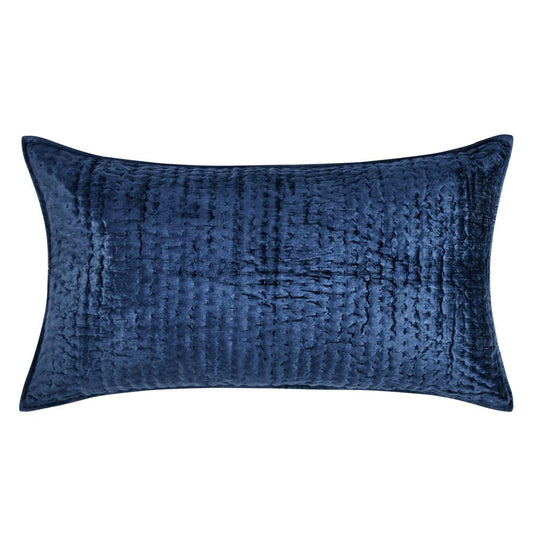 Villa by Classic Home - Dimitry 100% Rayon Velvet Ocean Blue King Sham  - 36W - Ocean Blue - V211008 veiw 1