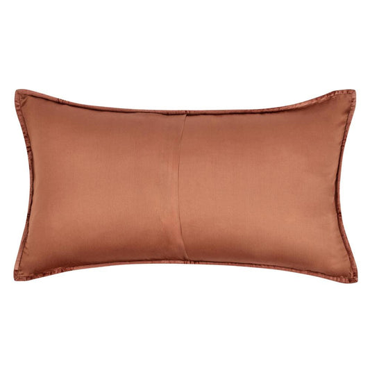Villa by Classic Home - Dimitry 100% Rayon Velvet Terra Cotta Sham  - 36W - Terra Cotta - V260010 veiw 2