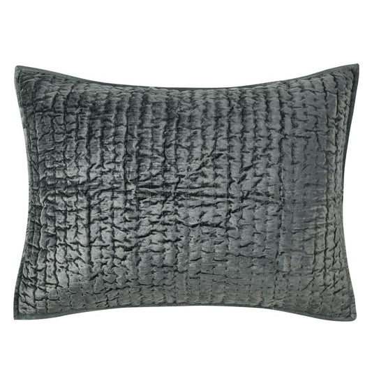 Villa by Classic Home - Dimitry 100% Rayon Velvet Bay Green Standard Sham  - 26W - Bay Green - V200125 veiw 1