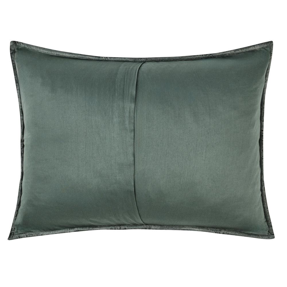Villa by Classic Home - Dimitry 100% Rayon Velvet Bay Green Standard Sham  - 26W - Bay Green - V200125 veiw 2