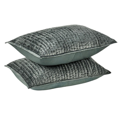 Villa by Classic Home - Dimitry 100% Rayon Velvet Bay Green Standard Sham  - 26W - Bay Green - V200125 veiw 3