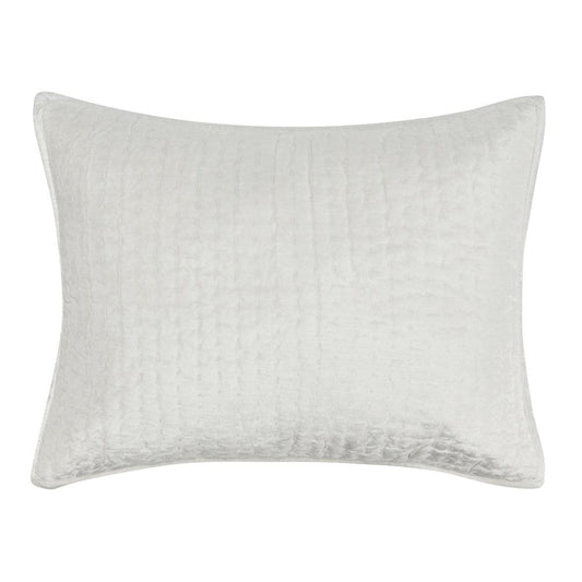 Villa by Classic Home - Dimitry 100% Rayon Velvet Ivory Standard Sham  - 26W - Ivory - V160014 veiw 1