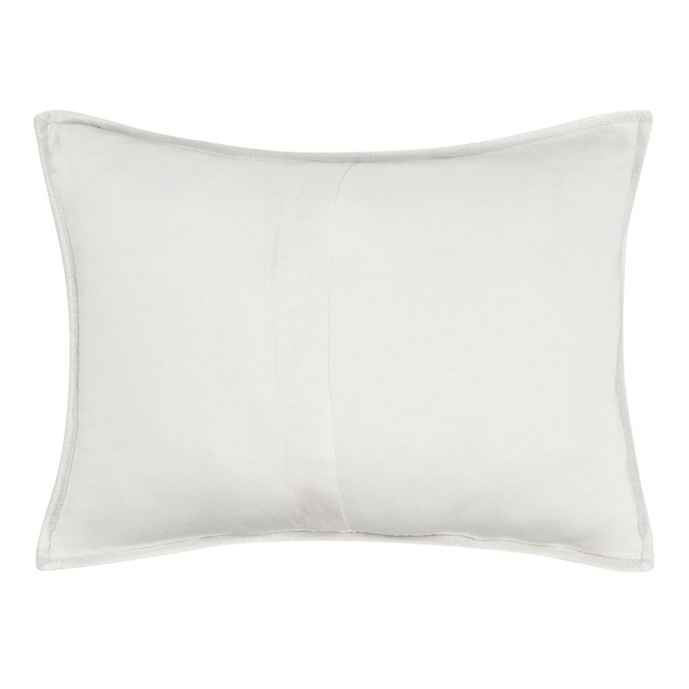 Villa by Classic Home - Dimitry 100% Rayon Velvet Ivory Standard Sham  - 26W - Ivory - V160014 veiw 2