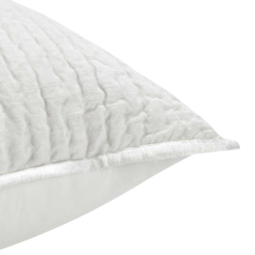 Villa by Classic Home - Dimitry 100% Rayon Velvet Ivory Standard Sham  - 26W - Ivory - V160014 veiw 3