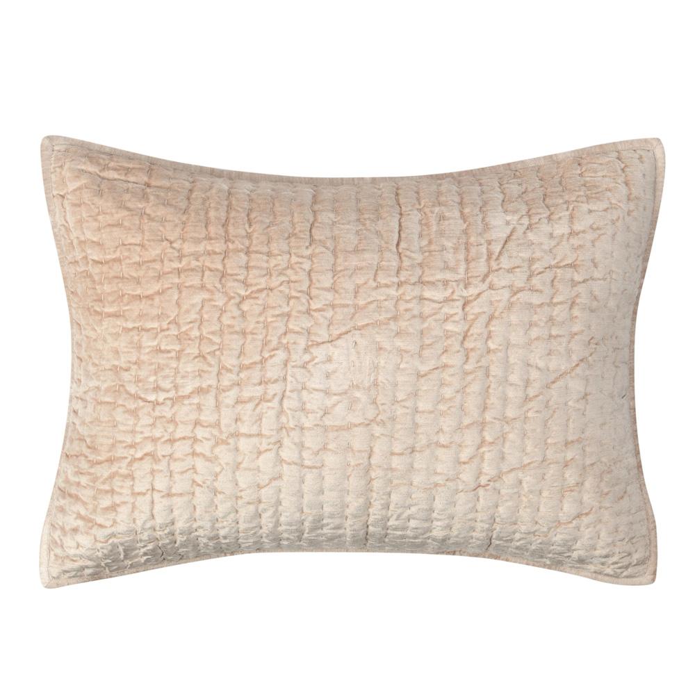 Villa by Classic Home - Dimitry 100% Rayon Velvet Nude Standard Sham  - 26W - Nude - V270062 veiw 1