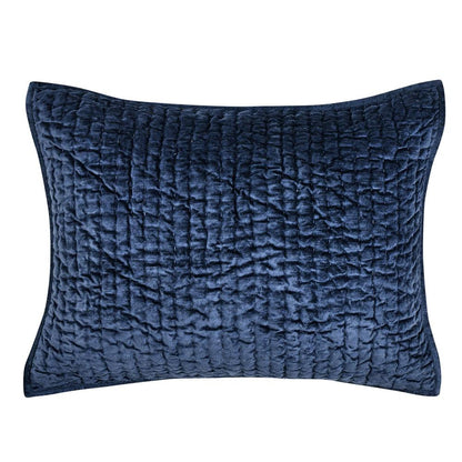 Villa by Classic Home - Dimitry 100% Rayon Velvet Ocean Blue Standard Sham  - 26W - Ocean Blue - V211009 veiw 1