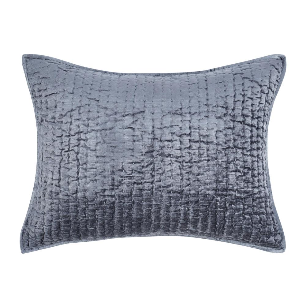 Villa by Classic Home - Dimitry 100% Rayon Velvet Sea Fog Sham  - 26W - Pacific Blue - V250144 veiw 1