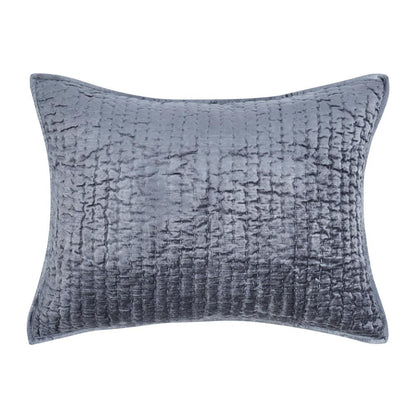 Villa by Classic Home - Dimitry 100% Rayon Velvet Sea Fog Sham  - 26W - Pacific Blue - V250144 veiw 1
