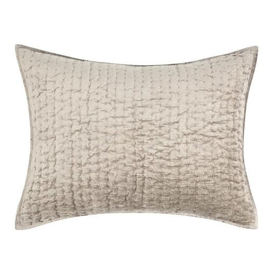 Villa by Classic Home - Dimitry 100% Rayon Velvet  Pebble Beige Standard Sham  - 26W - Pebble Beige - V160024 veiw 1