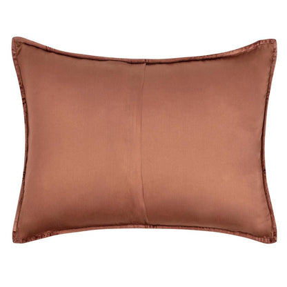 Villa by Classic Home - Dimitry 100% Rayon Velvet Terra Cotta Sham  - 26W - Terra Cotta - V260011 veiw 2
