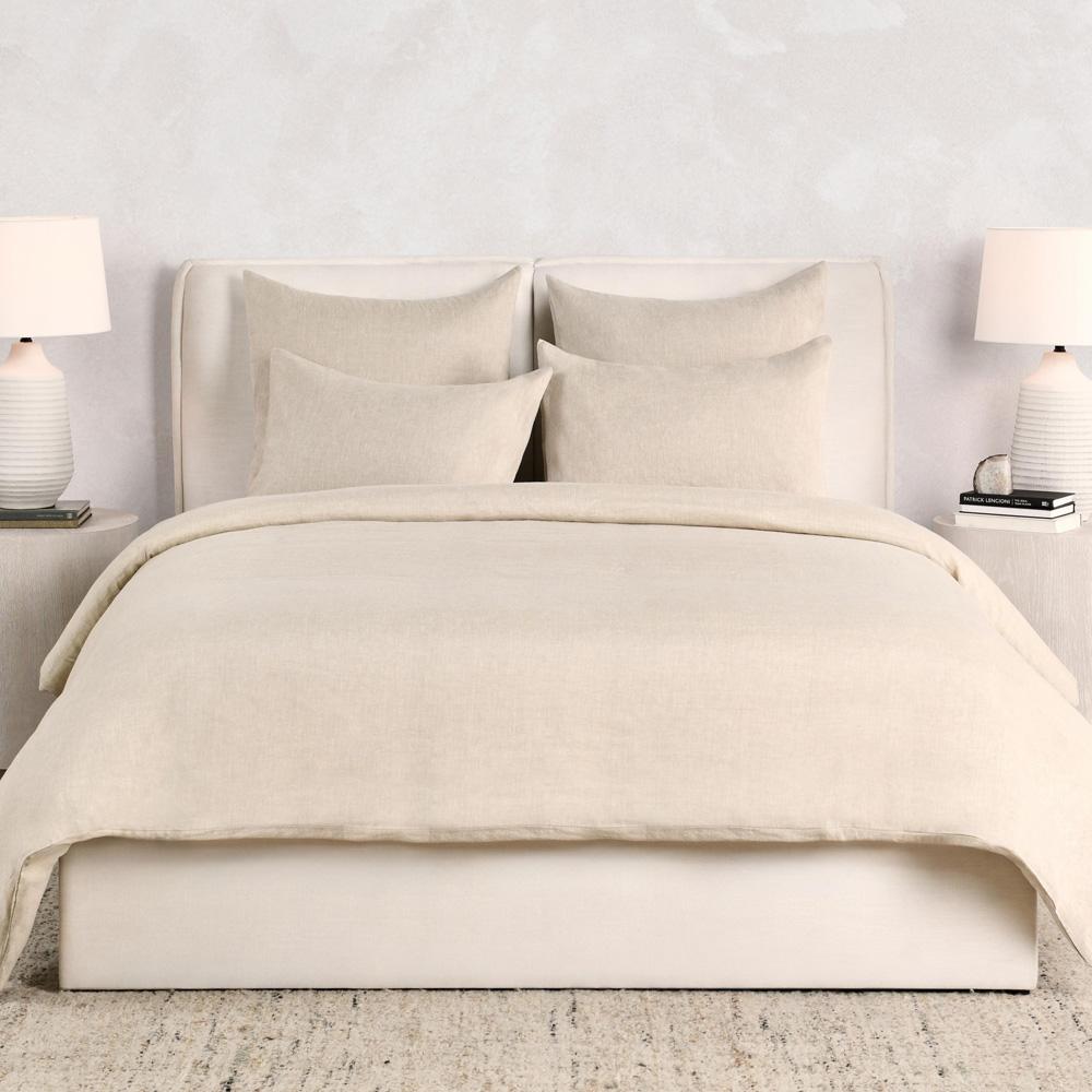 Villa by Classic Home - Jayson Linen Cashmere Queen Beige Duvet  - 90W - Beige - V240011 veiw 3