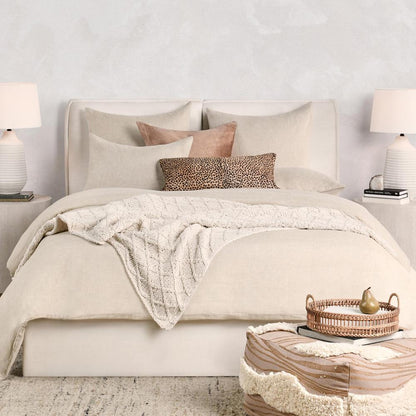 Villa by Classic Home - Jayson Linen Cashmere Queen Beige Duvet  - 90W - Beige - V240011 veiw 5