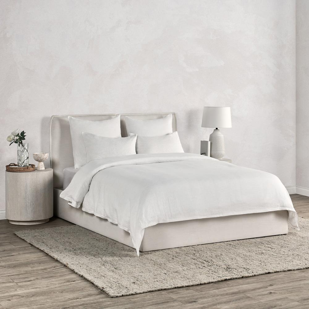 Villa by Classic Home - Jayson Linen Cashmere Queen Beige Duvet  - 90W - White - V240016 veiw 3