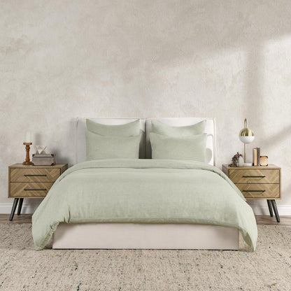 Villa by Classic Home - Jayson Linen Blend Fabric Sage King Duvet  - 108W - Sage - V290105 veiw 3
