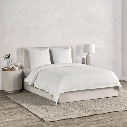 Villa by Classic Home - Jayson Linen Cashmere King White Duvet  - 108W - White - V240015 veiw 2