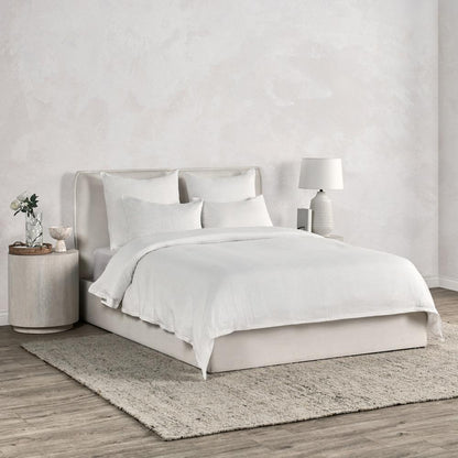 Villa by Classic Home - Jayson Linen Cashmere King White Duvet  - 108W - White - V240015 veiw 4