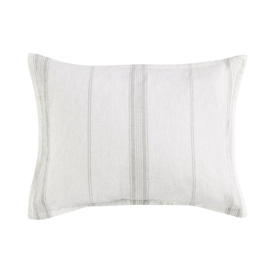 Villa by Classic Home - Jayson Linen Cashmere Standard Gray Stripe Sham  - 26W - Gray Stripe - V270016 veiw 1