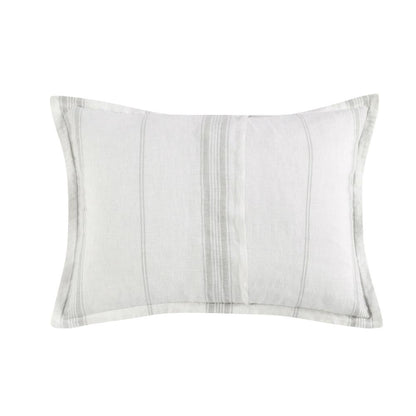 Villa by Classic Home - Jayson Linen Cashmere Standard Gray Stripe Sham  - 26W - Gray Stripe - V270016 veiw 2