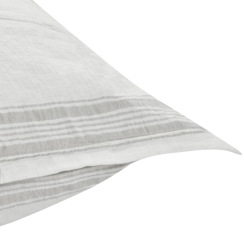 Villa by Classic Home - Jayson Linen Cashmere Standard Gray Stripe Sham  - 26W - Gray Stripe - V270016 veiw 3
