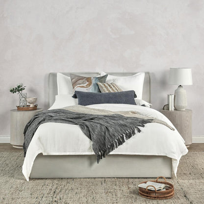 Villa by Classic Home - Karina 100% Cotton White Queen Duvet  - 92W - White - V210001 veiw 6
