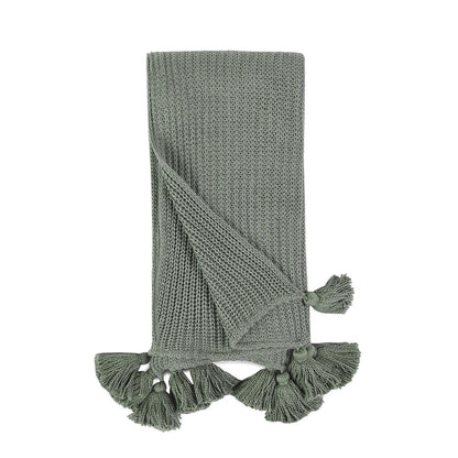 Villa by Classic Home - Kerith 100% Cotton 50inX 70in Throw Blanket Blanket In Green  - 50W - Sage Green - V250034 veiw 2