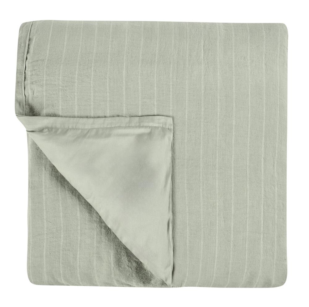 Villa by Classic Home - Kingston 100% Linen King Duvet , Sage Green - 108W - Sage Green  - V250124 veiw 1