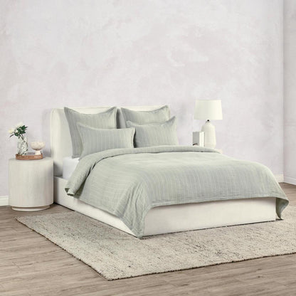 Villa by Classic Home - Kingston 100% Linen King Duvet , Sage Green - 108W - Sage Green  - V250124 veiw 2