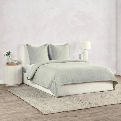 Villa by Classic Home - Kingston 100% Linen Euro Sham , Sage Green - 26W - Sage Green  - V250126 veiw 4