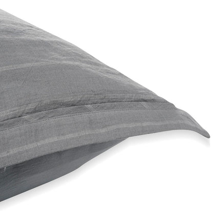 Villa by Classic Home - Kingston 100% Linen King Sham , Blue - 36W - Blue - V250132 veiw 3