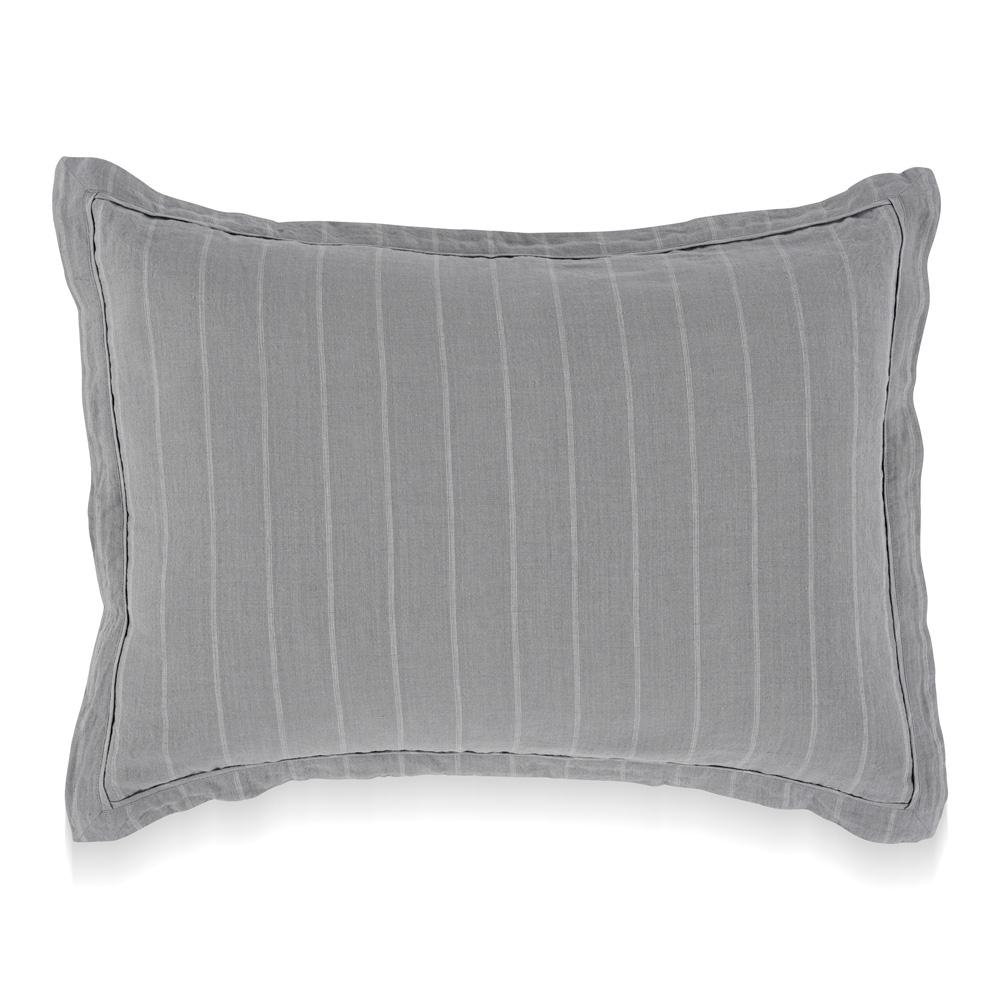 Villa by Classic Home - Kingston 100% Linen Standard Sham , Blue - 26W - Blue - V250133 veiw 1