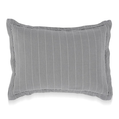 Villa by Classic Home - Kingston 100% Linen Standard Sham , Blue - 26W - Blue - V250133 veiw 1
