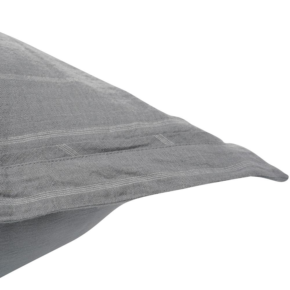 Villa by Classic Home - Kingston 100% Linen Standard Sham , Blue - 26W - Blue - V250133 veiw 4