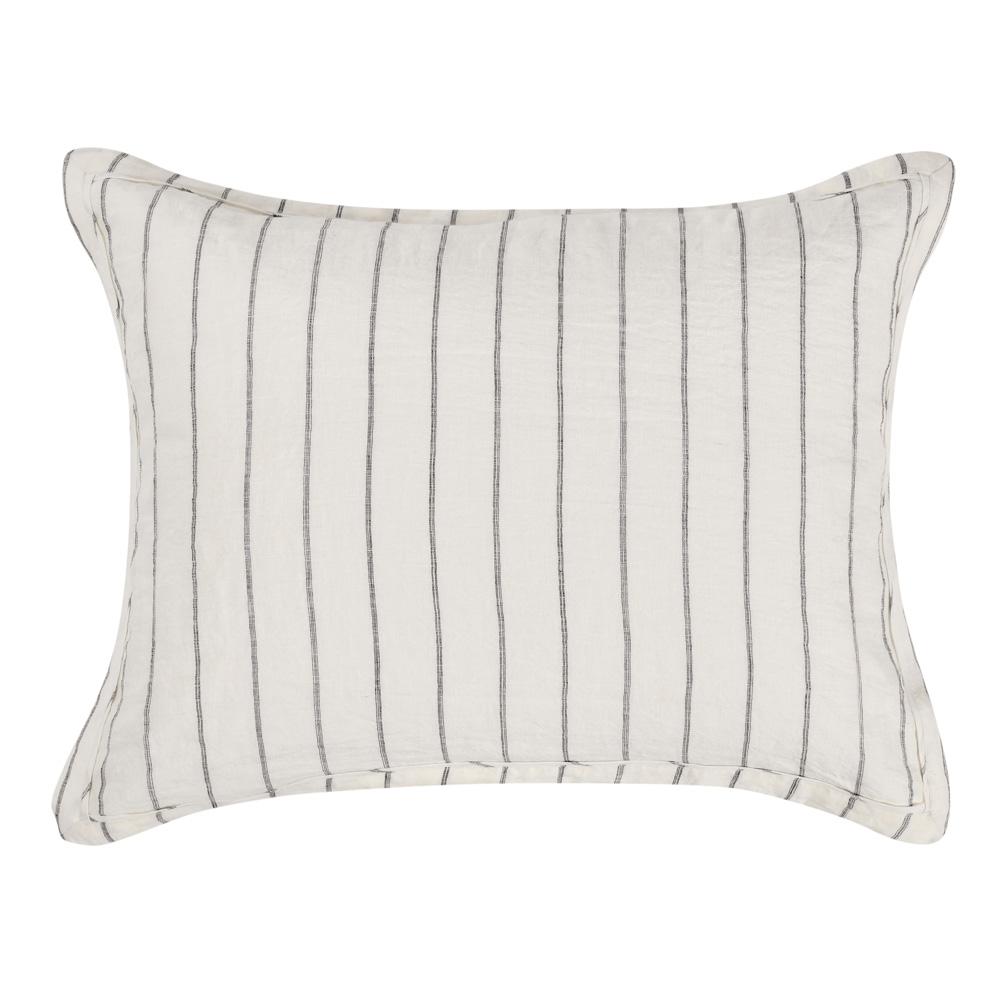 Villa by Classic Home - Kingston 100% Linen Standard Sham , Ivory - 26W - Ivory - V032765 veiw 1